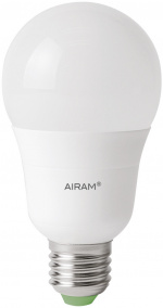 Airam LED frosted bulb, E27, 4000K, 810 lm, opal