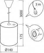 Airam Fiora pendant plant light, E27, white body Airam Fiora pendant plant light, E27, white body