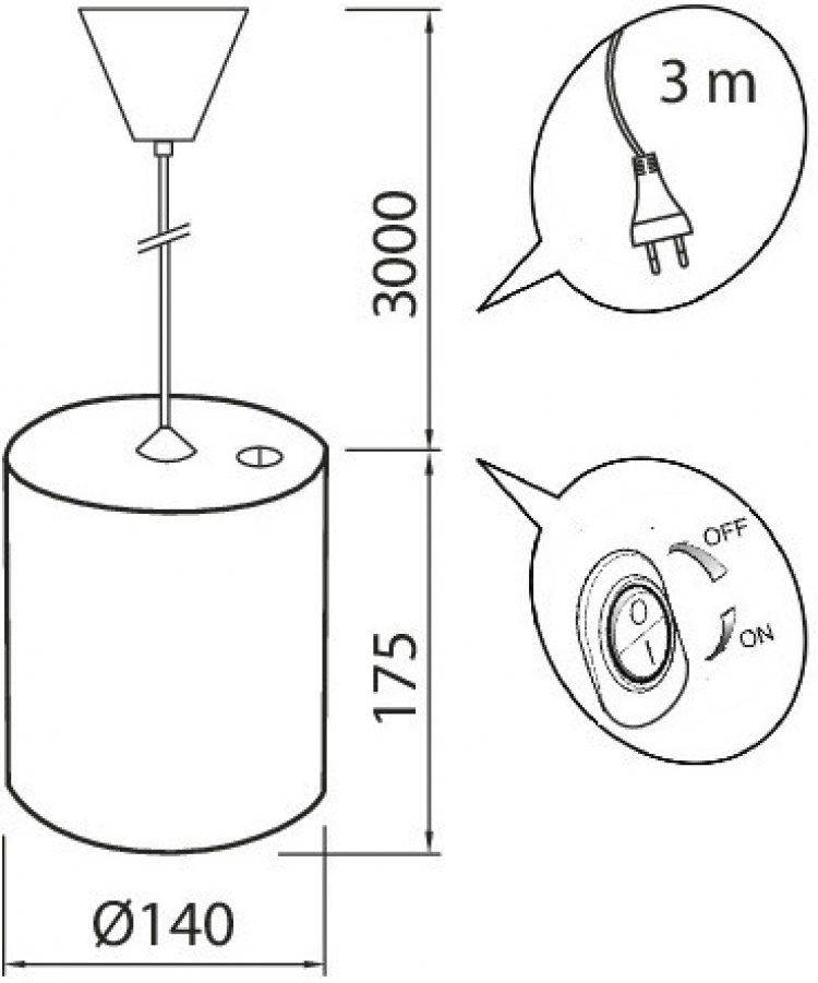 Airam Fiora pendant plant light, E27, white body Airam Fiora pendant plant light, E27, white body