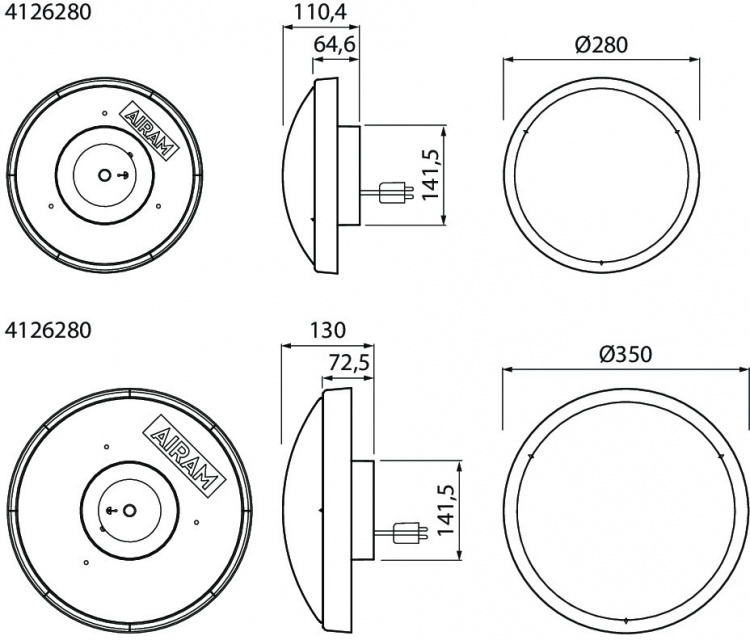 Airam Zeo Duo 350 Plafond, 1100 lm, 18 W, with variable light colour Airam Zeo Duo 350 Plafond, 1100 lm, 18 W, with variable light colour