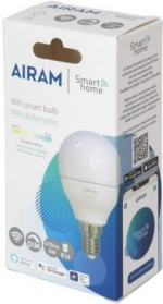 Airam SmartHome P45 small dome LED bulb, E14, opal, 470 lm, tunable white, WiFi