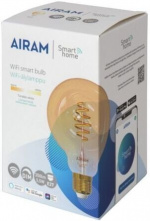 Airam SmartHome Globe 95 incandescent lamp, E27, amber, 350lm, 1800-3000K, WiFi Airam SmartHome Globe 95 incandescent lamp, E27, amber, 350lm, 1800-3000K, WiFi