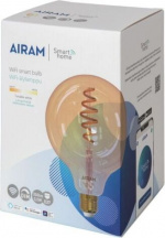 Airam SmartHome Globe 125 incandescent lamp, E27, amber, 350lm, 1800-3000K, WiFi Airam SmartHome Globe 125 incandescent lamp, E27, amber, 350lm, 1800-3000K, WiFi