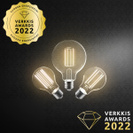 Airam LED G95 bulb, E27, 3000K, 470lm, clear copper Airam LED G95 bulb, E27, 3000K, 470lm, clear copper