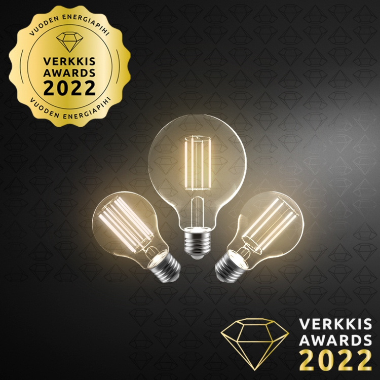 Airam LED G95 bulb, E27, 3000K, 470lm, clear copper Airam LED G95 bulb, E27, 3000K, 470lm, clear copper