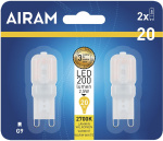 Airam LED bulb dome opal G9 bulb 200 lm 2-pack Airam LED bulb dome opal G9 bulb 200 lm 2-pack