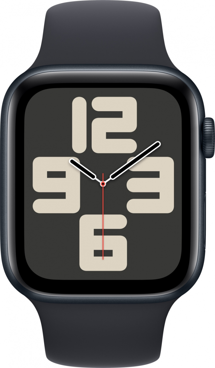 Apple Watch SE (GPS) 44 mm midnight blue aluminium case and midnight blue sports strap, S/M (MRE73)