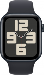 Apple Watch SE (GPS) 44 mm midnight blue aluminium case and midnight blue sports strap, M/L (MRE93)