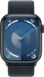 Apple Watch Series 9 (GPS + Cellular) 45 mm Midnight Blue Aluminium Case and Midnight Blue Sport Loop Strap (MRMF3)