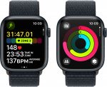 Apple Watch Series 9 (GPS + Cellular) 45 mm Midnight Blue Aluminium Case and Midnight Blue Sport Loop Strap (MRMF3)