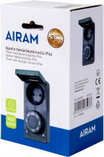 Airam Timer with dimmer switch for outdoor use, IP44