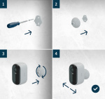 Arlo Essential 2 HD outdoor and indoor surveillance camera, 3 pcs product package