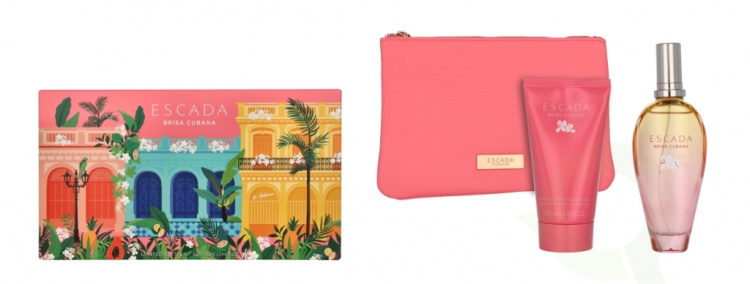 Escada Brisa Cubana Giftset 250 ml Limited Edition - Edt Spray 100ml/Body Lotion 150ml/Bag