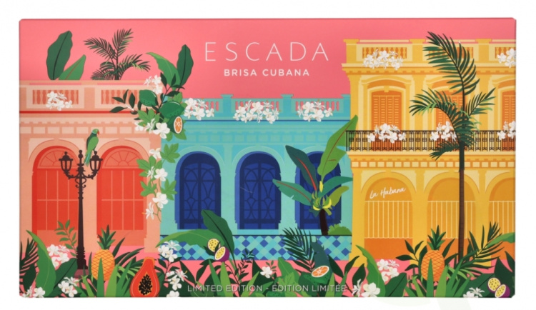 Escada Brisa Cubana Giftset 250 ml Limited Edition - Edt Spray 100ml/Body Lotion 150ml/Bag