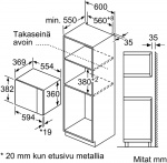 Bosch BFL554MB0 Series 6 microwave, black Bosch BFL554MB0 Series 6 microwave, black