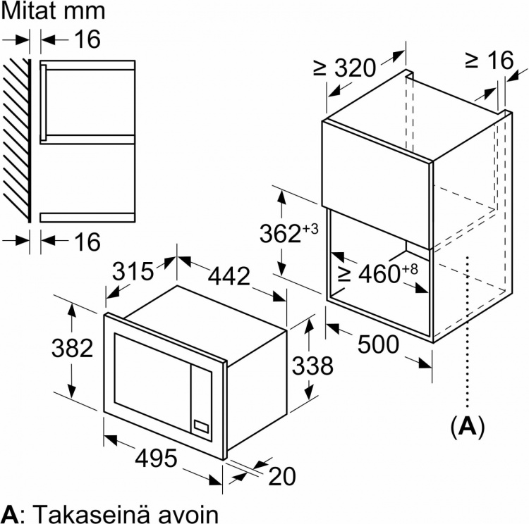 Bosch BFL523MW3 Series 2 microwave, white