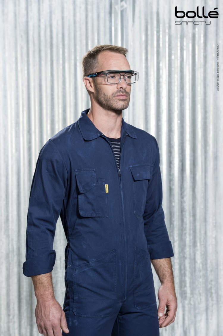 Bollé Tryon OTG goggles, black/blue/clear