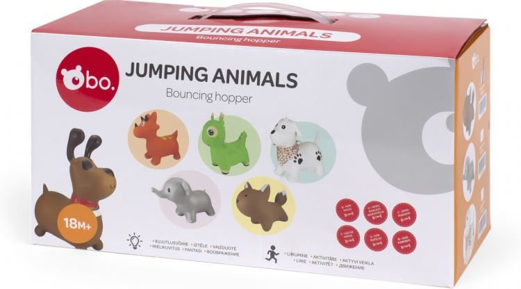 bo Jumping Animal bouncer pop-up animal, Green Dino