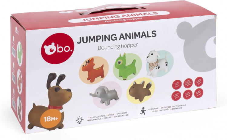bo Jumping Animal bouncer pop-up animal, Green Dino
