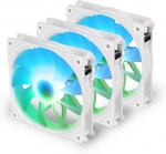 Blackstorm Luna UF120 ARGB PWM fan pack, white, 120 mm, 3 pcs per pack