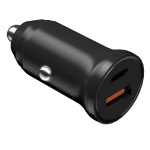Devia car charger Smart Mini PD QC 3.0 30W 1x USB-C 1x USB black Devia car charger Smart Mini PD QC 3.0 30W 1x USB-C 1x USB black