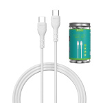 Devia kabel Kintone EC151 USB-C - USB-C 1,0 m 3A vit set 30 st