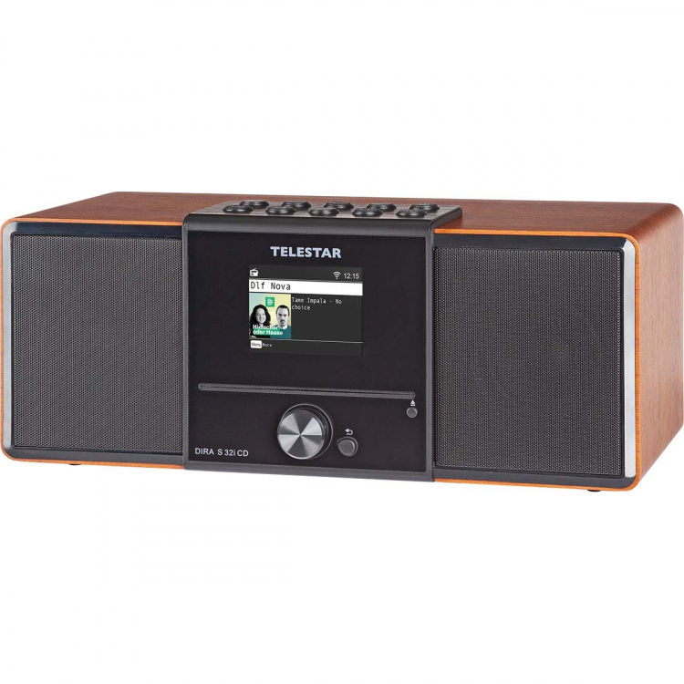 TELESTAR DIRA S32i CD EWF Multifunctional Stereo Radio with CD Player DAB+ / FM / Internet / Bluetooth Wood