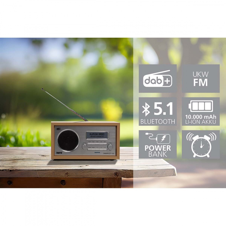 imperial DABMAN 30 Mobile DAB+ / FM radio Wood