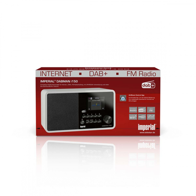 imperial DABMAN i150 Compact Hybrid Radio for Internet / DAB+ / FM White