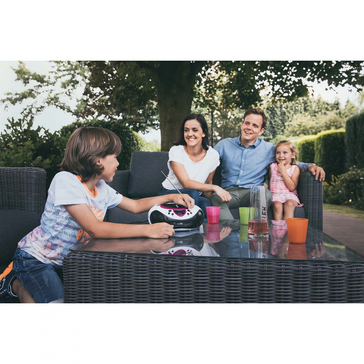 Lenco Portable FM Radio CD and USB player Pink Lenco Portable FM Radio CD and USB player Pink