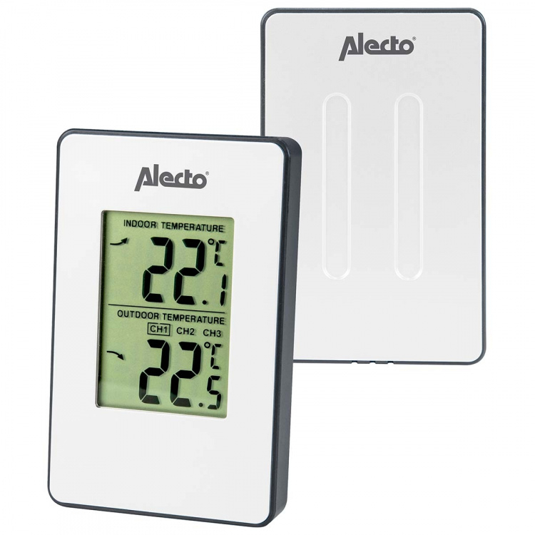Alecto Weather station with wireless sensor white