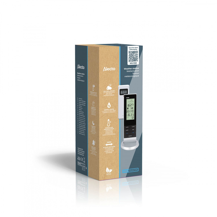 Alecto Weather station with wireless sensor Black / Silver