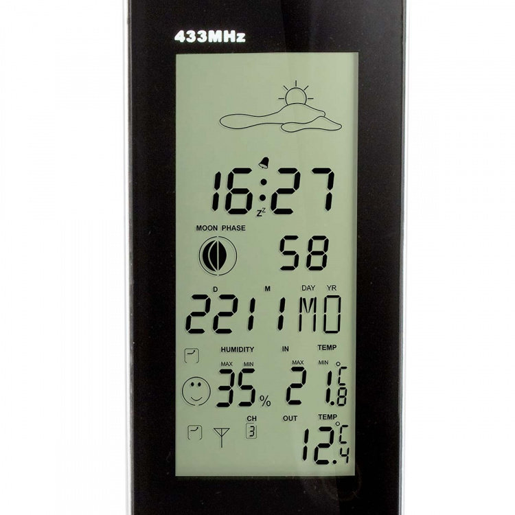 Alecto Weather station with wireless sensor Black / Silver