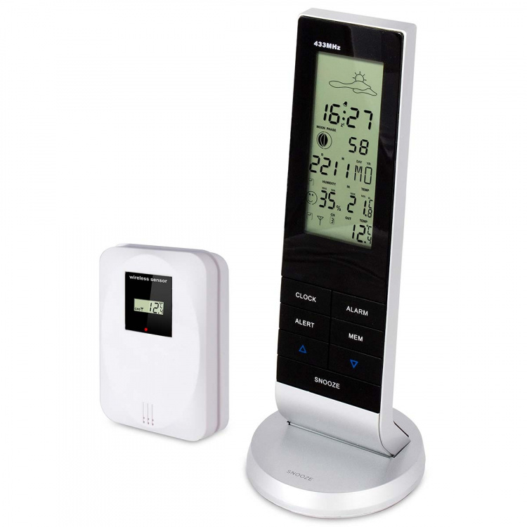 Alecto Weather station with wireless sensor Black / Silver
