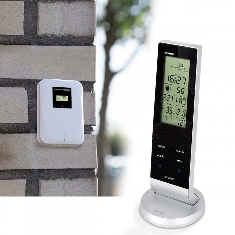 Alecto Weather station with wireless sensor Black / Silver