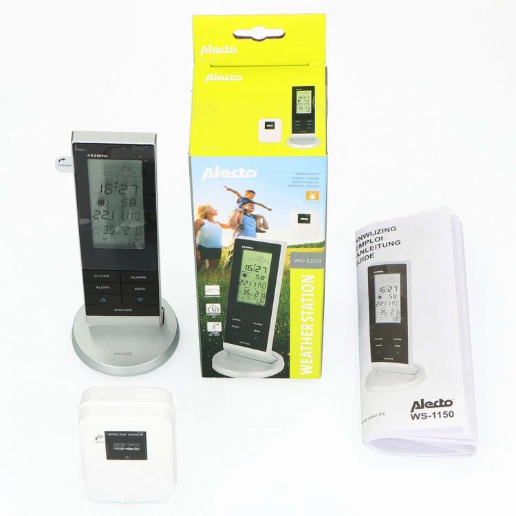 Alecto Weather station with wireless sensor Black / Silver