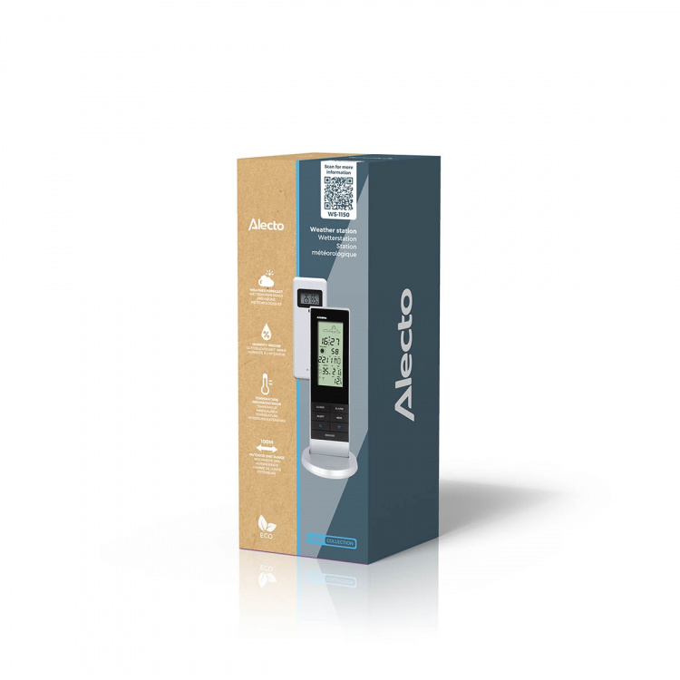 Alecto Weather station with wireless sensor Black / Silver