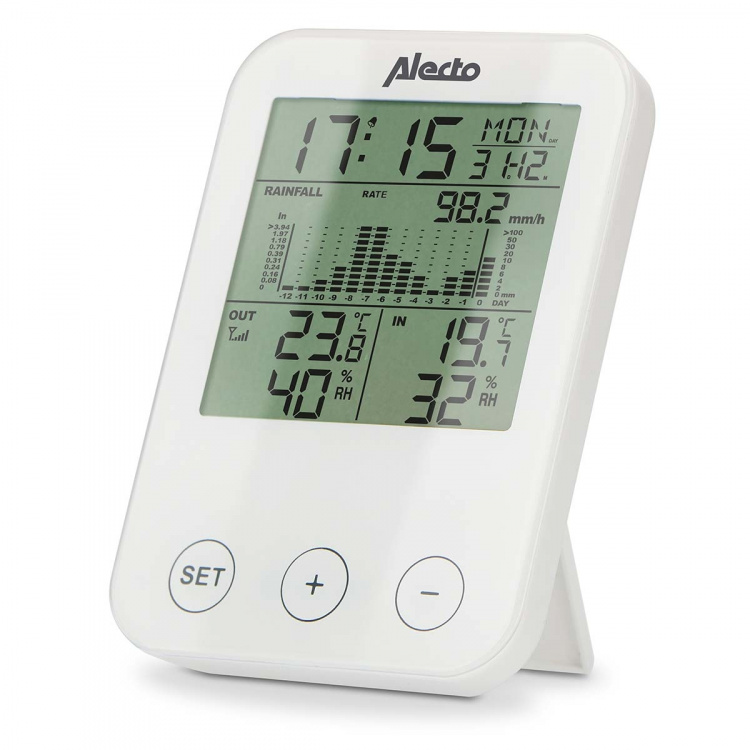Alecto Weather station with wireless sensor Black / Grey