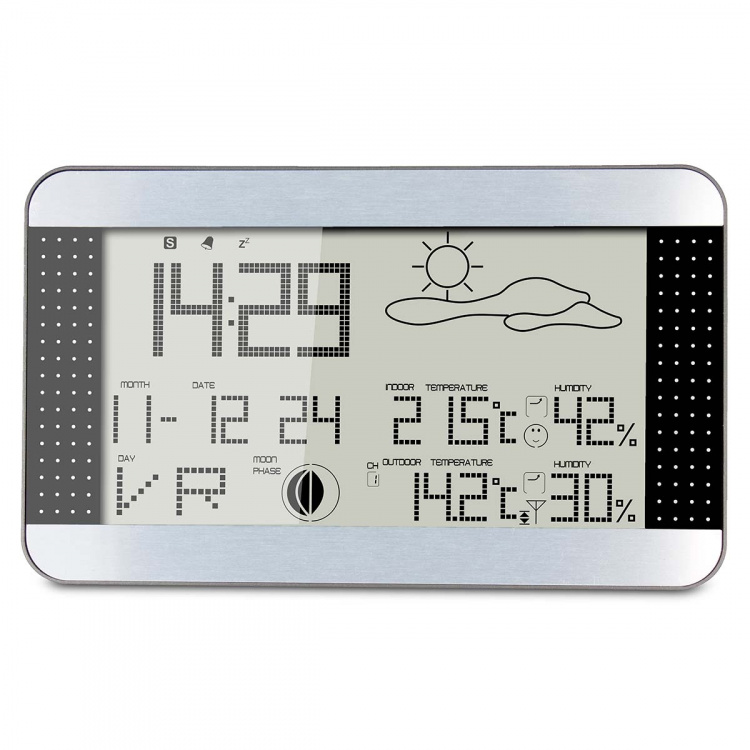 Alecto Weather station with wireless sensor Silver