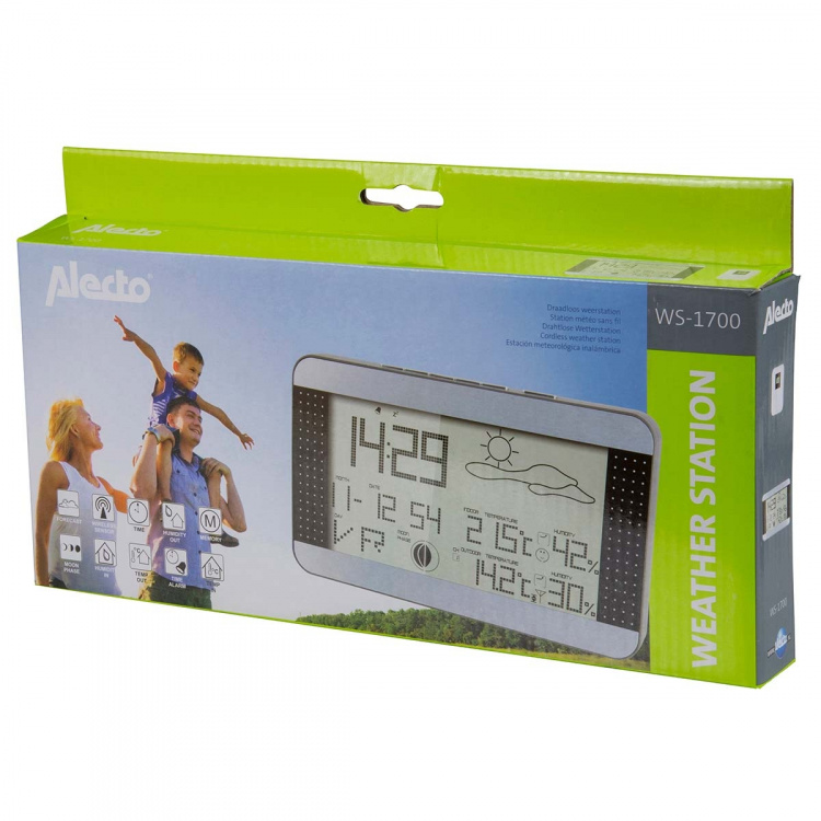 Alecto Weather station with wireless sensor Silver