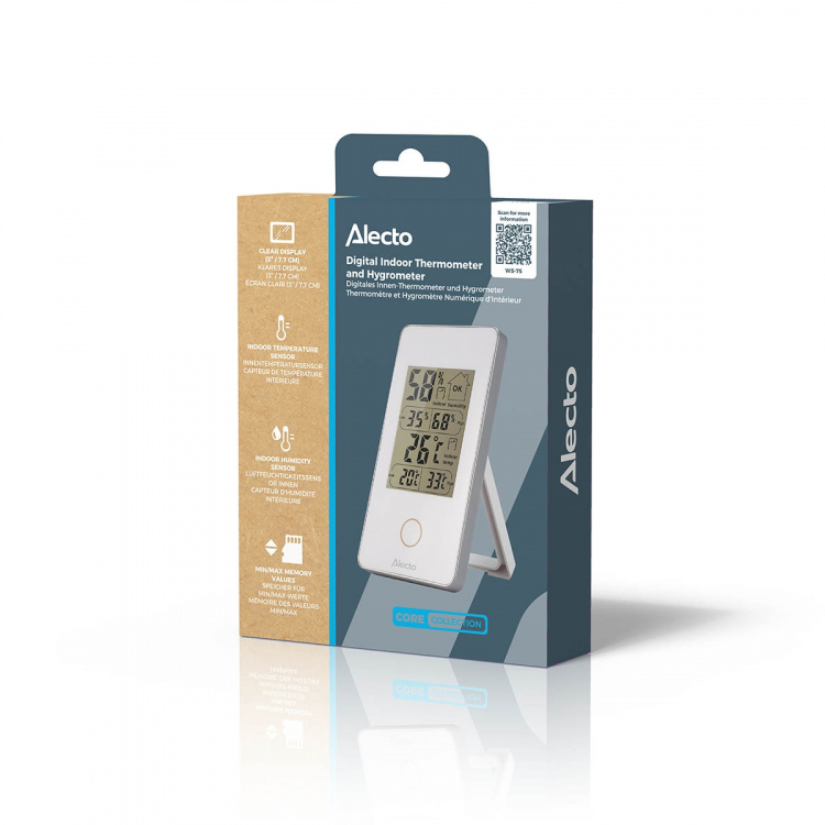 Alecto Digital indoor thermometer white
