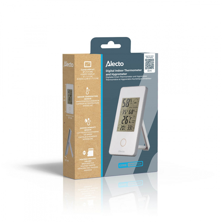 Alecto Digital indoor thermometer white