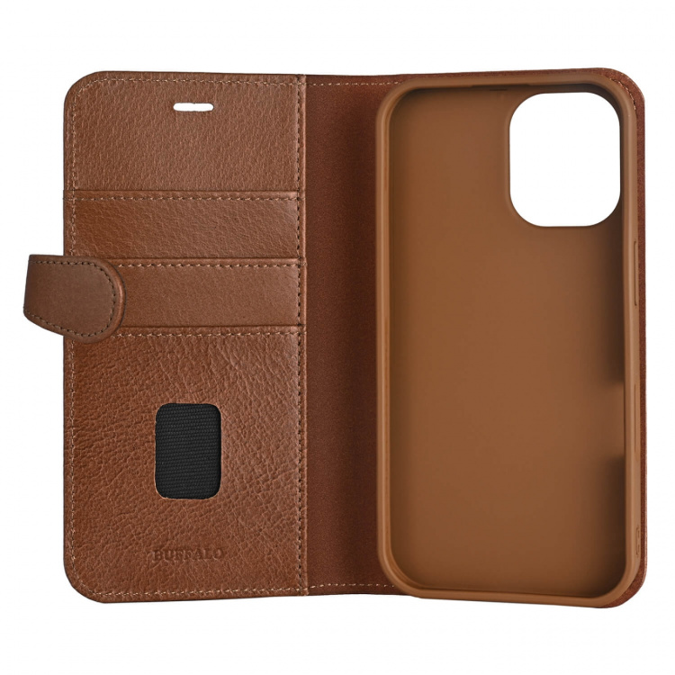 Buffalo Wallet Case 2-in-1 3 Card MagSeries Brown - iPhone 16 Buffalo Wallet Case 2-in-1 3 Card MagSeries Brown - iPhone 16