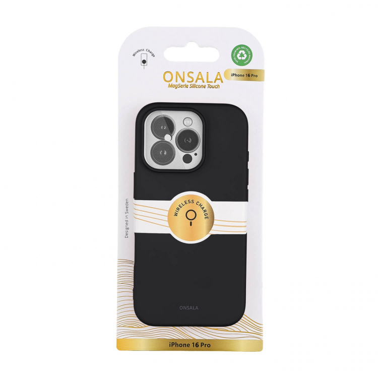 Onsala Phone Case with Silicone Feel Black - iPhone 16 Pro Onsala Phone Case with Silicone Feel Black - iPhone 16 Pro