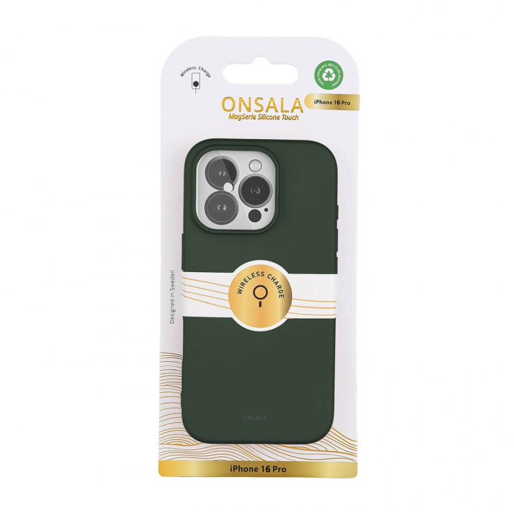 Onsala Mobilskal med Silikonkänsla Olive Green - iPhone 16 Pro Onsala Mobilskal med Silikonkänsla Olive Green - iPhone 16 Pro