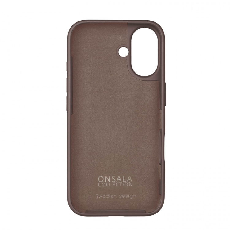 Onsala Phone Case with Silicone Feel Chocolate - iPhone 16