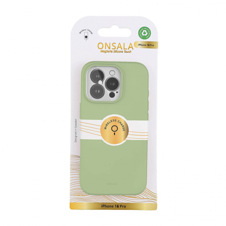 Onsala Phone Case with Silicone Feel Lime - iPhone 16 Pro Onsala Phone Case with Silicone Feel Lime - iPhone 16 Pro