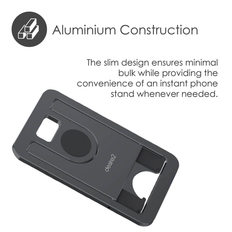 Desire2 Ultra Slim Phone Holder Aluminium Dark Grey Desire2 Ultra Slim Phone Holder Aluminium Dark Grey