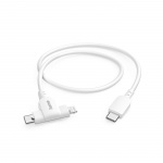 Hama Charging Cable USB-C to USB-C or Lightning 1.5m White Hama Charging Cable USB-C to USB-C or Lightning 1.5m White