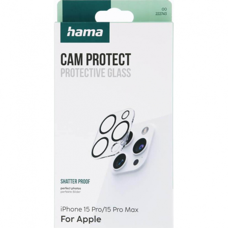 Hama Camera Protective Glass iPhone 15 Pro/15 Pro Max Hama Camera Protective Glass iPhone 15 Pro/15 Pro Max